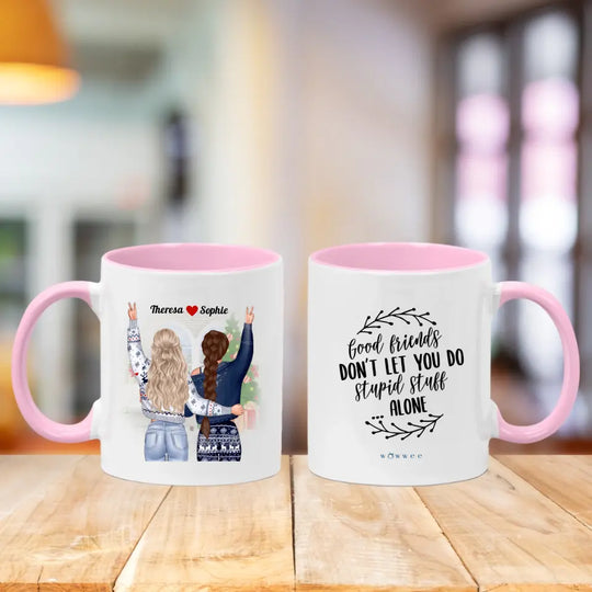 Personalised Christmas Mug - Besties Together