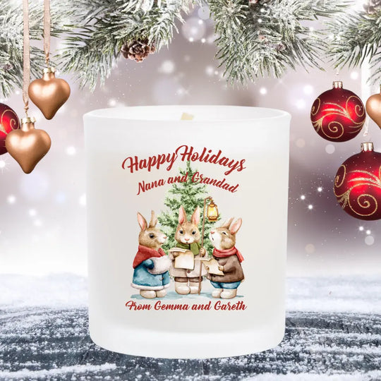 Personalised Christmas Candle with Carollers - BACK IN STOCK on 14th October 2024