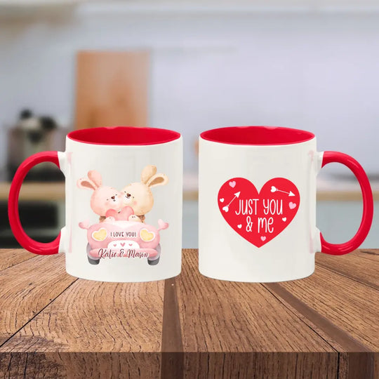 Personalised Valentine's Day Mug - Cute Animal Couple