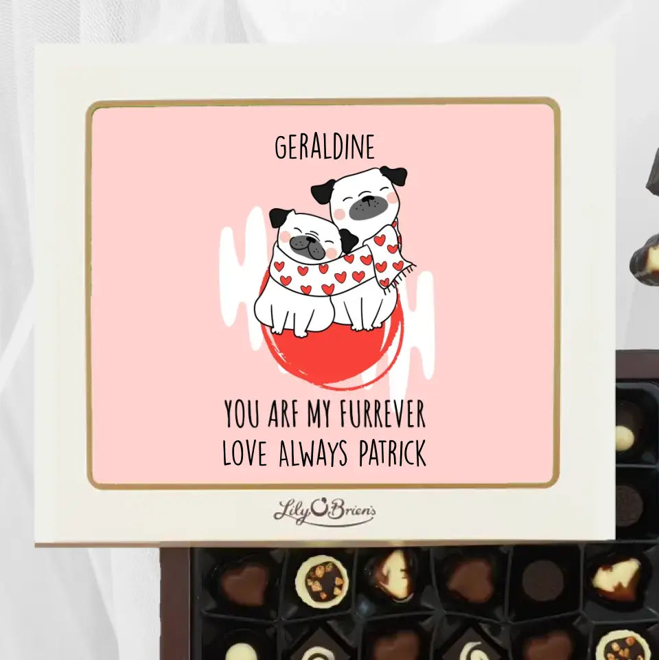 Personalised Box of Lily O'Brien's Chocolates for Valentine's Day - Valentine Dogs