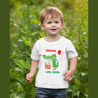 Personalised Valentine's Day T-shirt for Toddlers - Crocodile