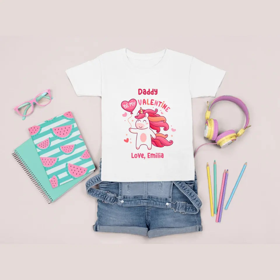 Personalised Valentine's Day T-shirt for Toddlers - Unicorn