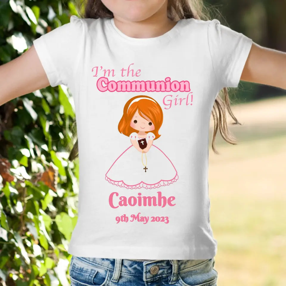 Personalised Communion T-Shirt - Girls - Style 1
