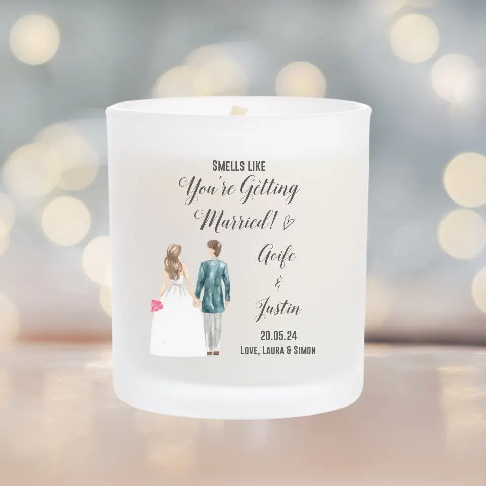 Personalised Wedding Candle - Smells Like You're Getting Married