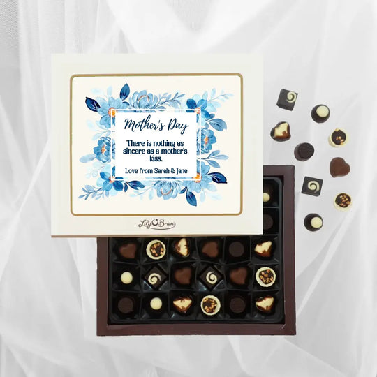 Personalised Box of Lily O'Brien's Chocolates for Mother's Day - Floral Wreath