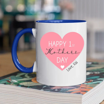 Personalised Mother's Day Mug - 1st Mother's Day - Pink or Blue