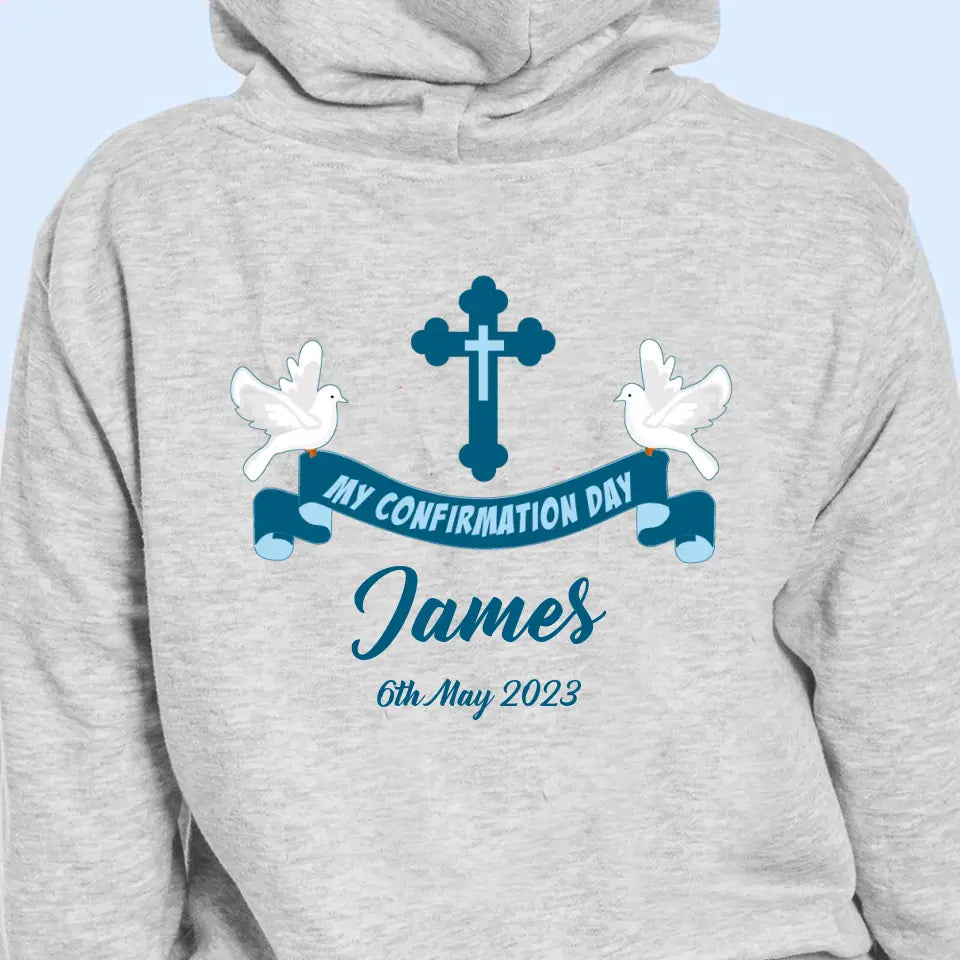 Personalised Confirmation Hoodie for Boys