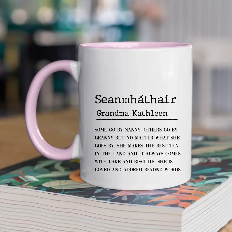 Personalised Mug for Grandmother - Seanmháthair - Irish