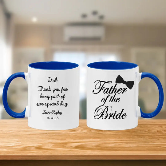 Personalised Father of the Bride Mug - Bow