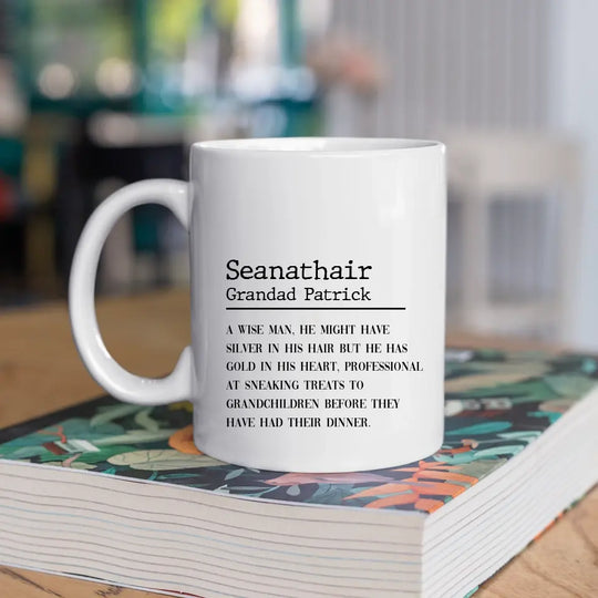 Personalised Mug for Grandfather - Seanathair - Irish