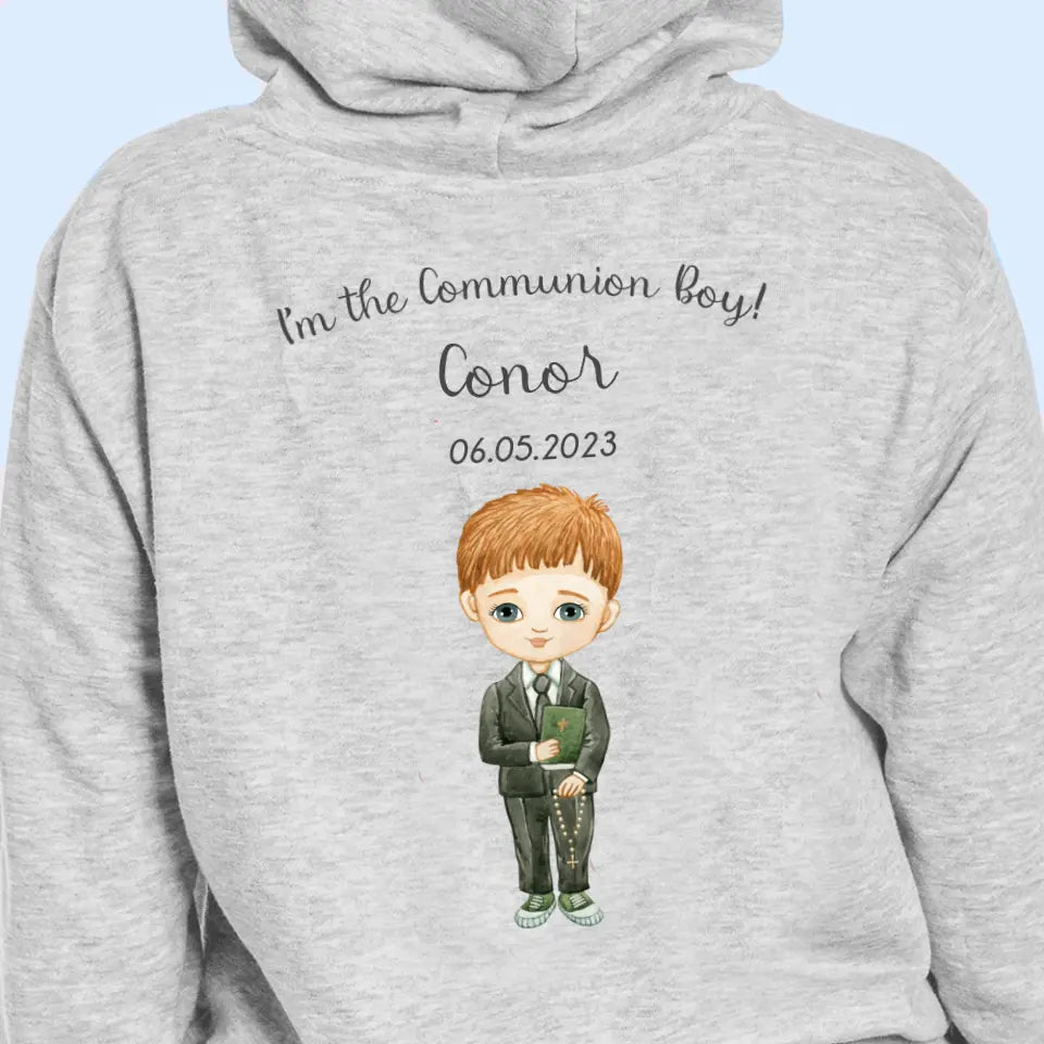 Personalised First Holy Communion Hoodie for Boys - Style 2