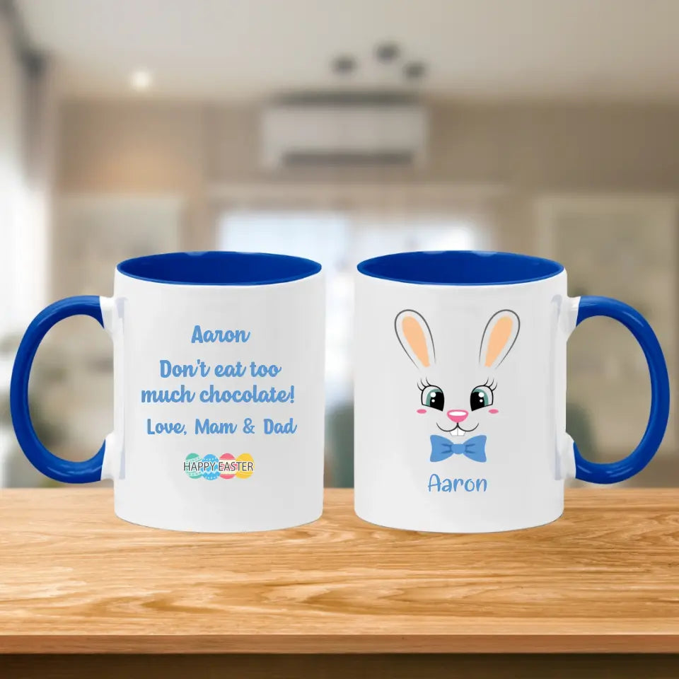 Personalised Easter Mug for Boys - Don't Eat Too Much Chocolate