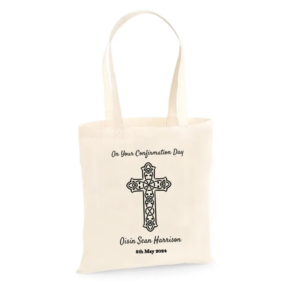 Personalised Confirmation Tote Bag for Boys