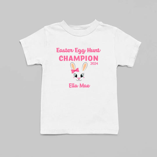Personalised T-shirt for Girls - Easter Egg Hunt Champion