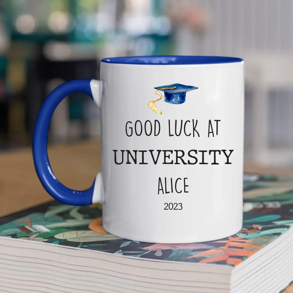 Personalised Good Luck with University Mug