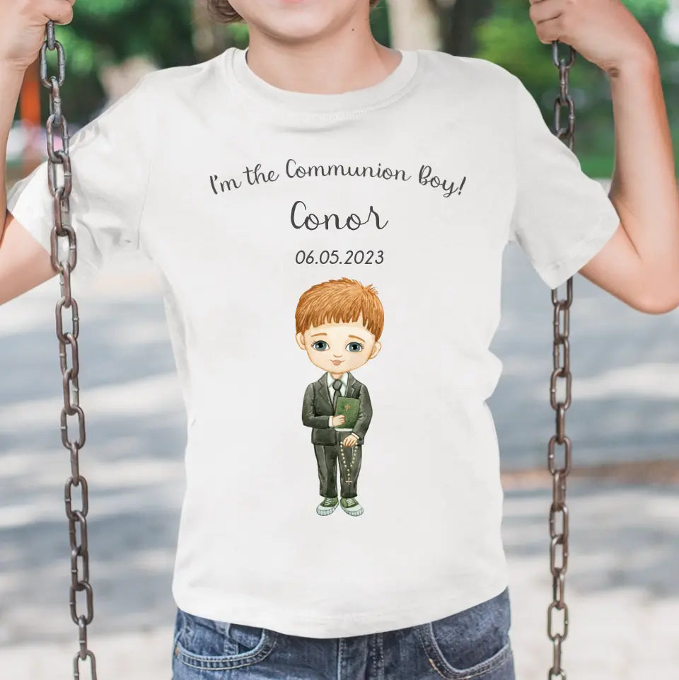 Personalised First Holy Communion T-Shirt for Boys - Style 4