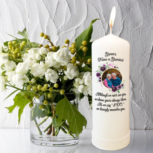 Personalised Wedding Memorial Candle - Upload your Own Special Photo