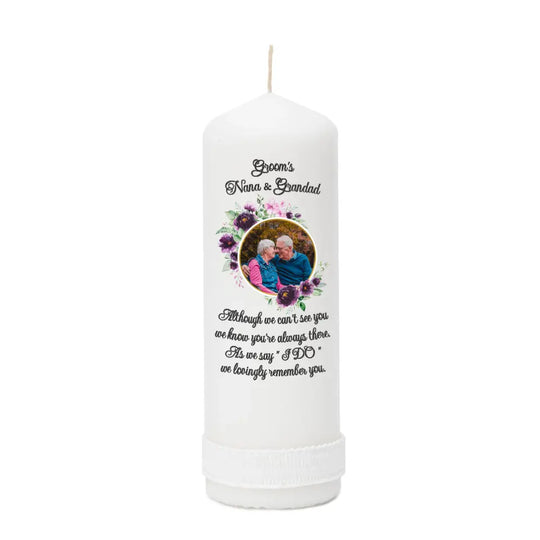 Personalised Wedding Memorial Candle - Upload your Own Special Photo