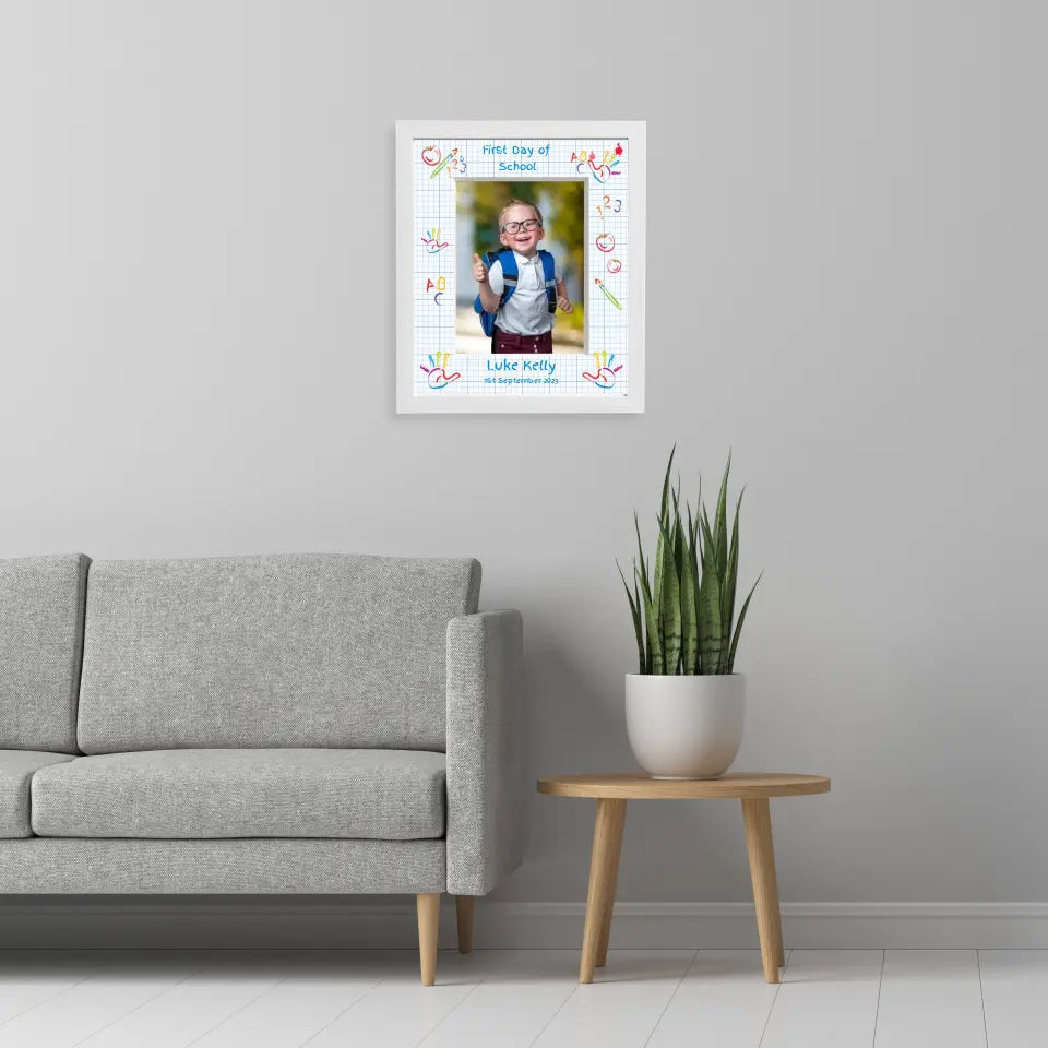 Personalised First Day of School Photo Frame - Apples Mount Customised by You!