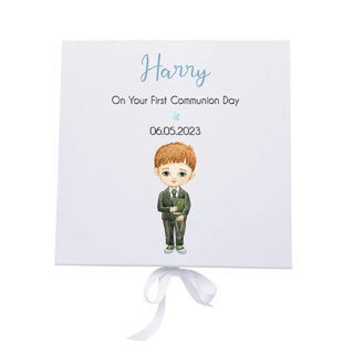 Personalised Communion Keepsake Box - Boy