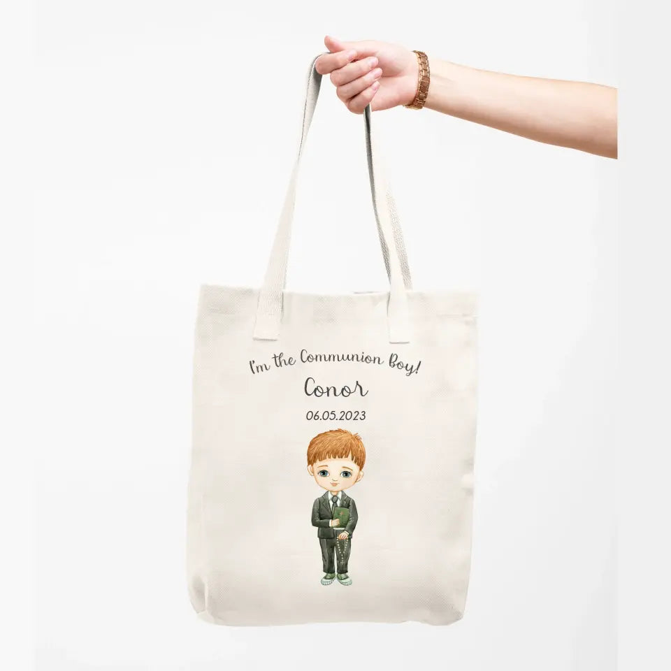 Personalised Communion Tote Bag - Boys - Style 2