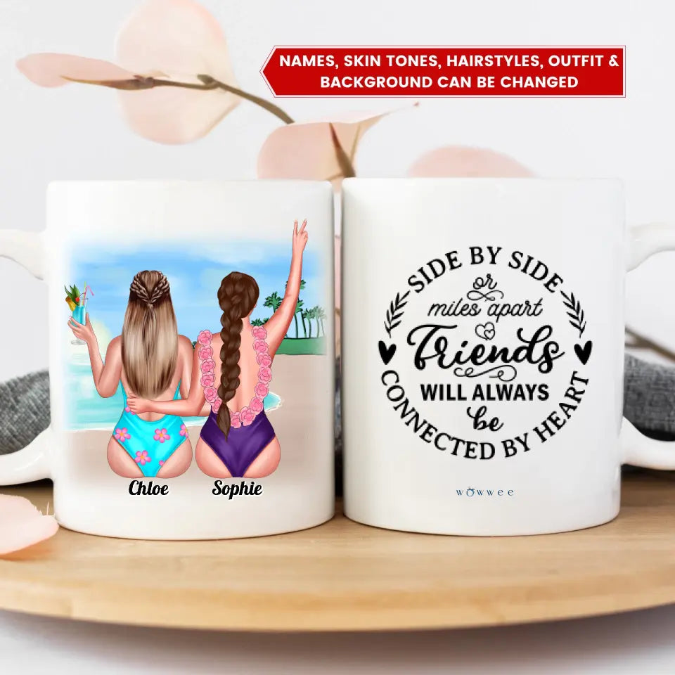 Personalised Besties Mug - Beach Babes