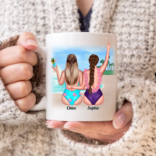 Personalised Besties Mug - Beach Babes