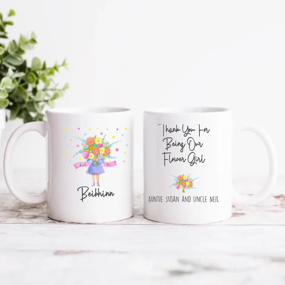 Personalised Flower Girl Mug