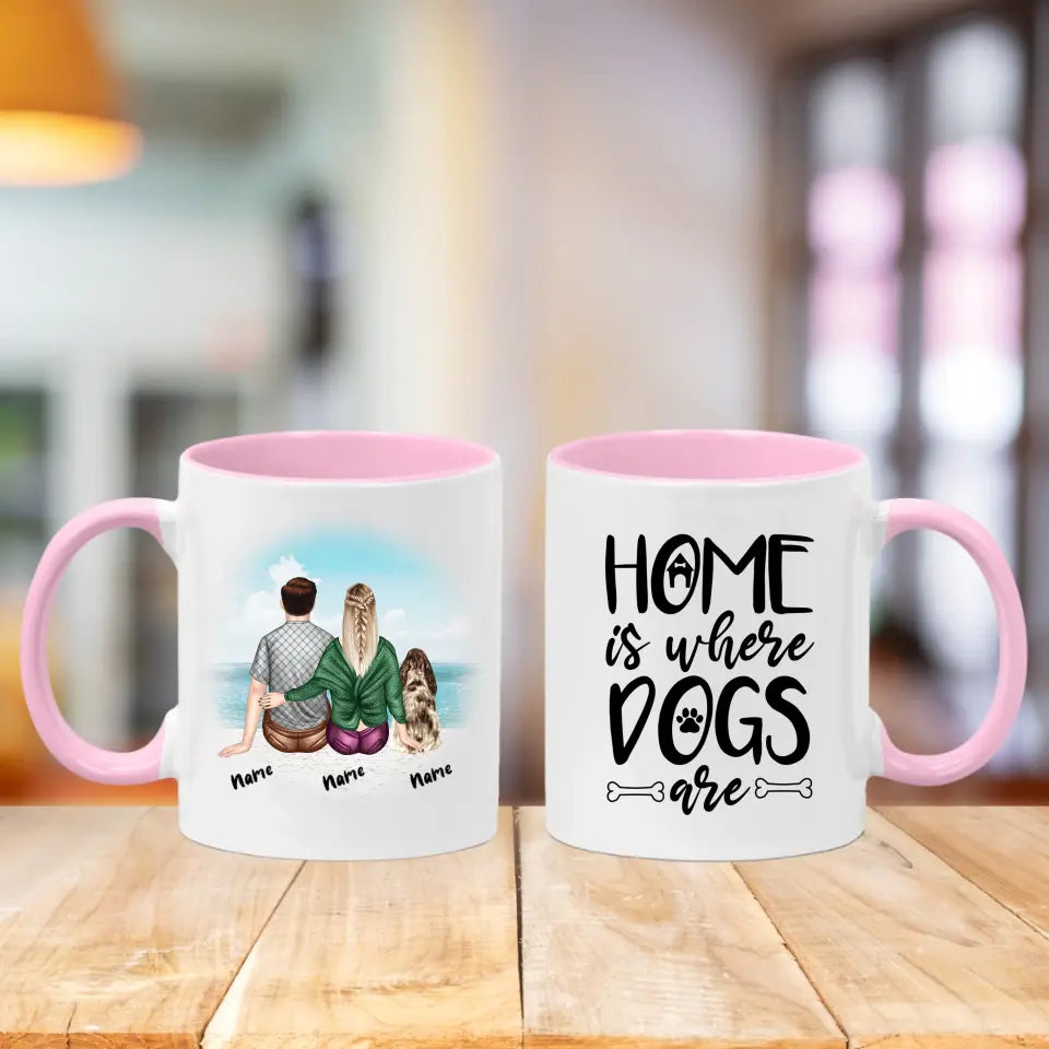 Personalised Mug - Couple and Dog