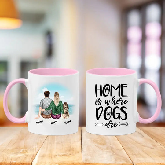 Personalised Mug - Couple and Dog