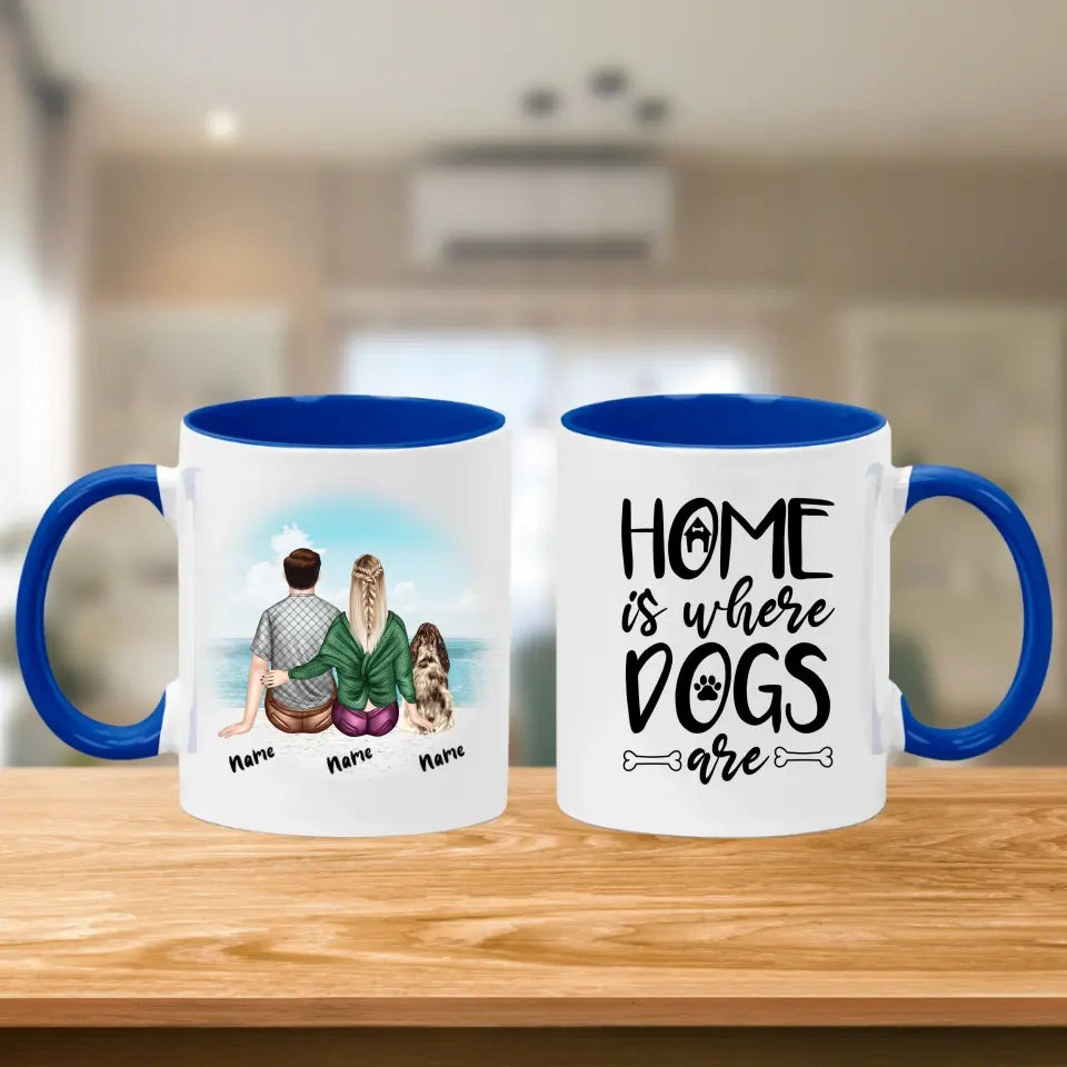 Personalised Mug - Couple and Dog