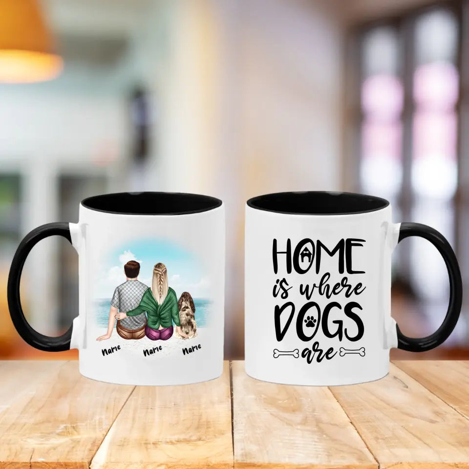 Personalised Mug - Couple and Dog