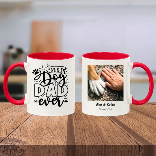 Personalised Mug for Dog Lovers - Best Dog Dad Ever - Upload Your Own Image