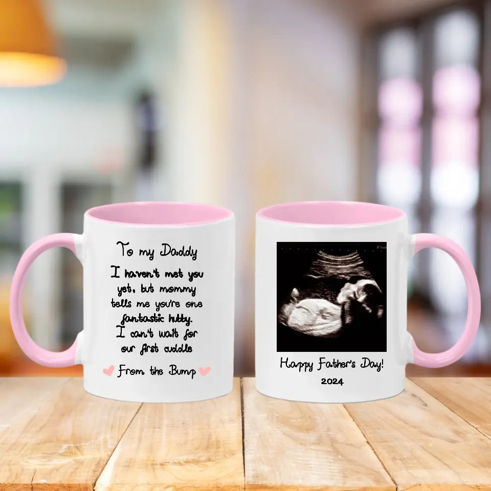 Personalised Mug for Father to Be - Message from the Bump