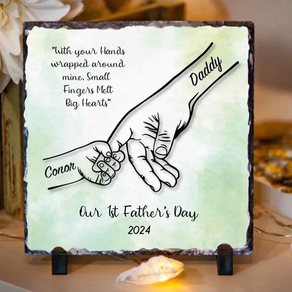 Personalised Generational Hands Slate for Parents or Grandparents - Option to Add Up to 10 Hands