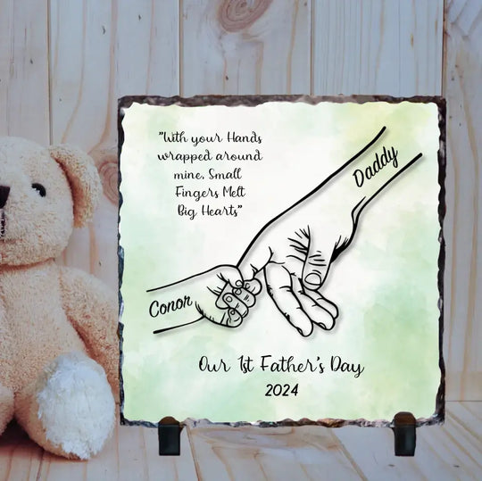 Personalised Generational Hands Slate for Parents or Grandparents - Option to Add Up to 10 Hands