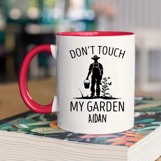 Personalised Gardening Mug for Men - Don't Touch My Garden