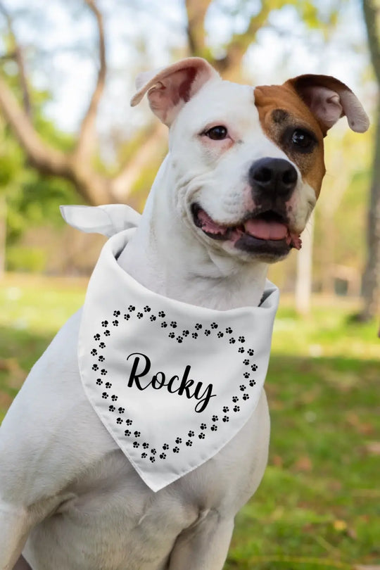 Personalised Dog Bandana - Heart