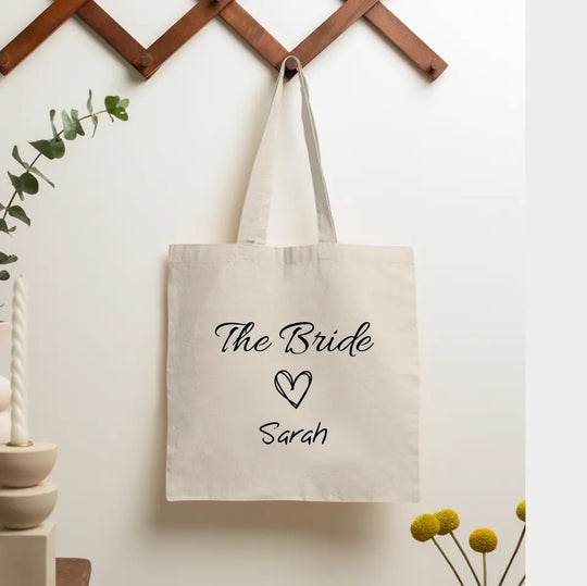 Personalised Hen Party Tote Bag - Simple Heart