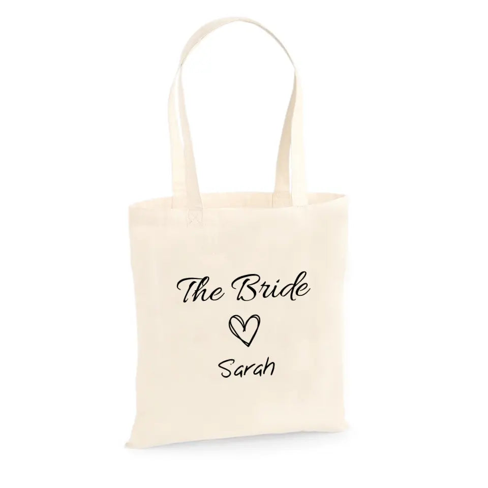 Personalised Hen Party Tote Bag - Simple Heart