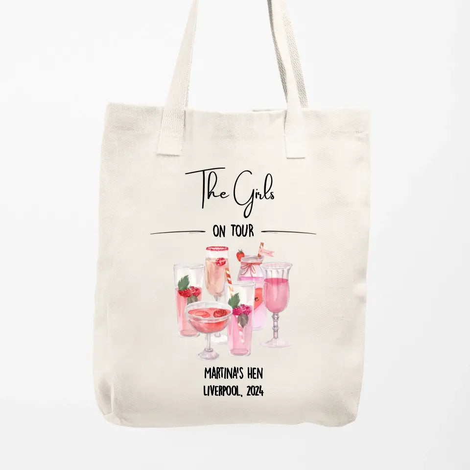 Personalised Hen Party Tote Bag - Girls on Tour