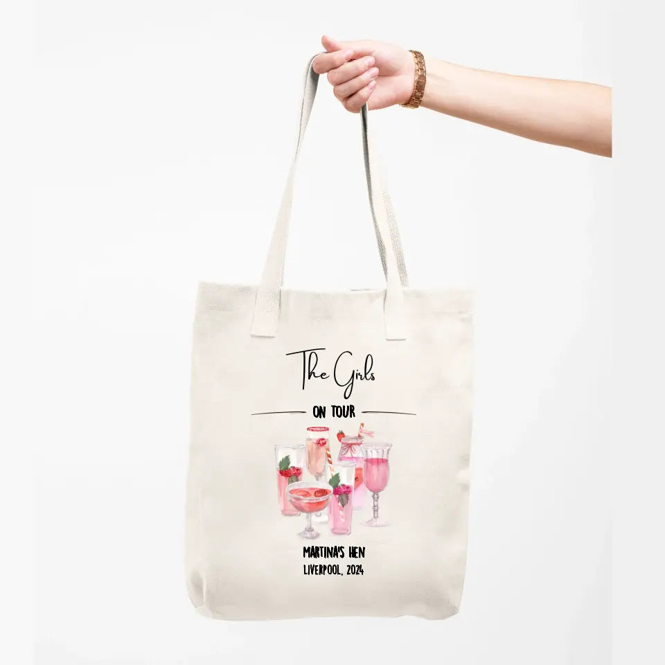 Personalised Hen Party Tote Bag - Girls on Tour