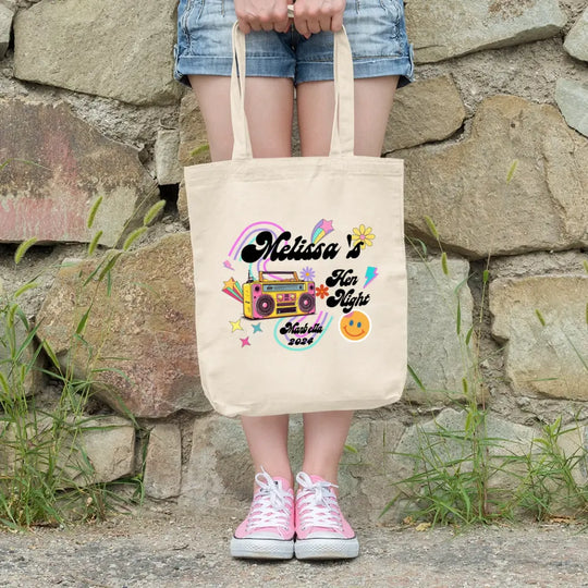 Personalised Hen Party Tote Bag - Retro Radio