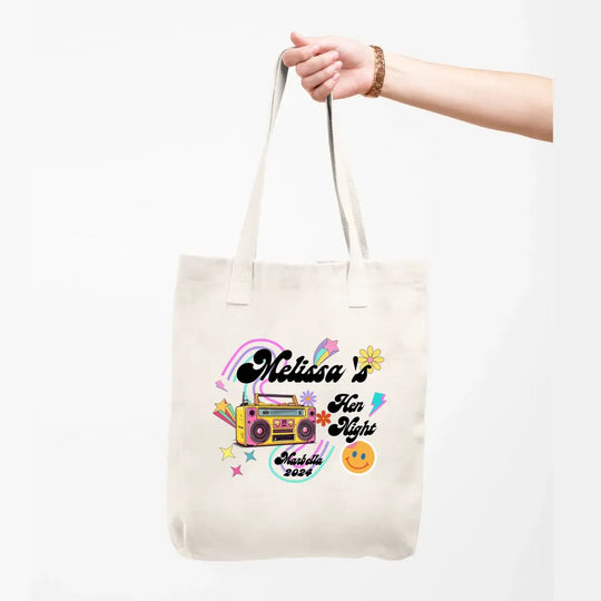 Personalised Hen Party Tote Bag - Retro Radio