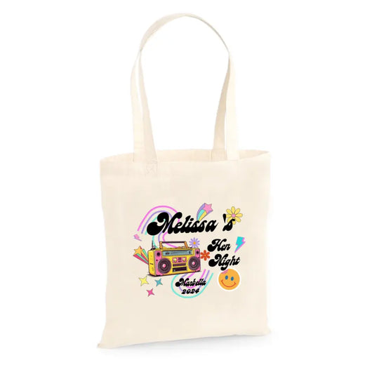 Personalised Hen Party Tote Bag - Retro Radio