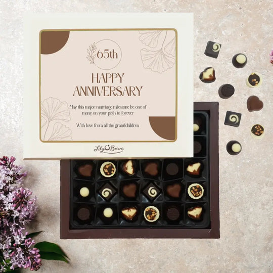 Personalised Box of Lily O'Brien's Chocolates for Wedding Anniversary - Minimalist