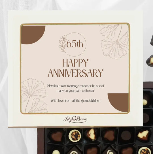 Personalised Box of Lily O'Brien's Chocolates for Wedding Anniversary - Minimalist