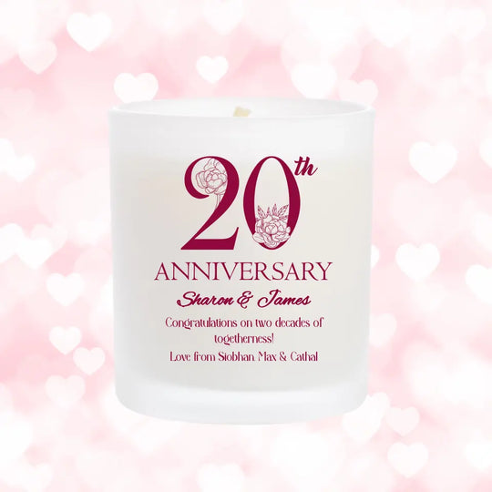 Personalised Wedding Anniversary Candle - Milestone Years