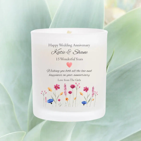 Personalised Wedding Anniversary Candle for Any Year