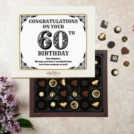 Personalised Box of Lily O'Brien's Chocolates for Birthdays - Vintage